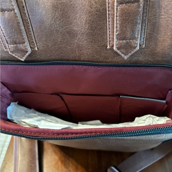 Matt & Nat Motto Brown  Egan Messenger Bag(Laptop Bag) NWT - Picture 10 of 15
